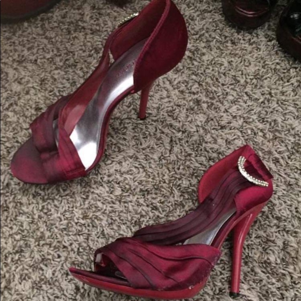 Ruby red high heels